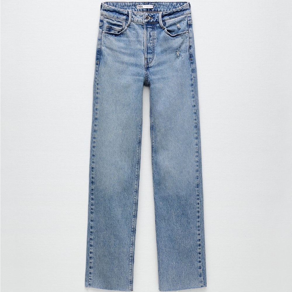Zara high waisted straight leg jeans